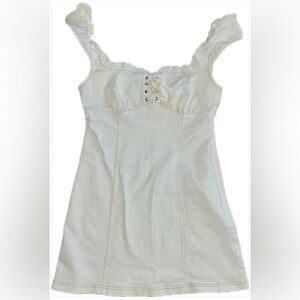 Urban Outfitters Medium White/Cream Sweethear Corset-Like Mini Dress
